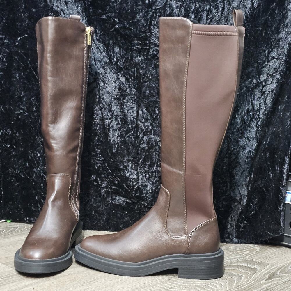 Kenneth Cole Reaction Anabelle Tall Brown Boots Size 6 - Picture 5 of 7